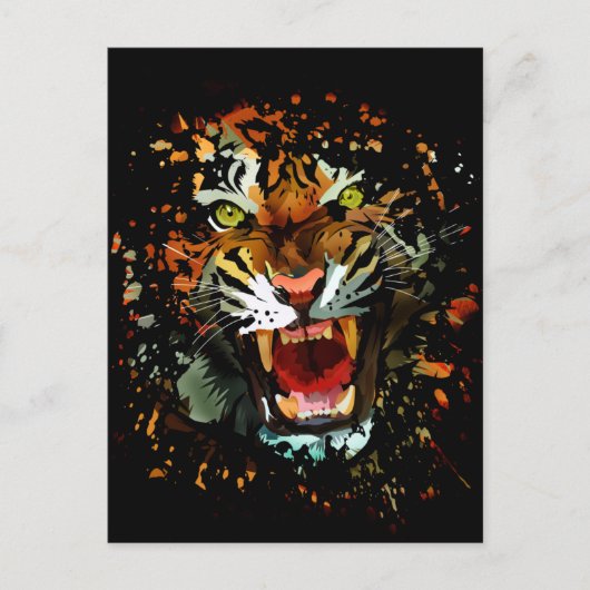 Tiger Roar 2 Postkarte (Vorderseite)