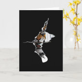 Tiger Roar Big Cat Karte (Gelbe Blume)