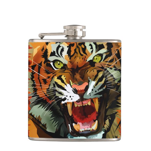 Tiger Roar Flachmann (Vorderseite)