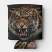 Tiger Roar: Lebhaftes Dschungel-Portrait Dosenkühler (Rückseite)