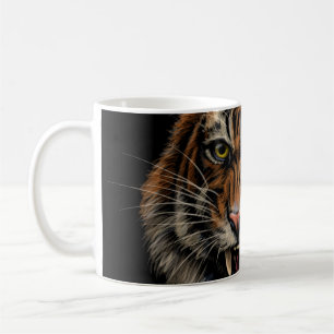 Tiger Roar: Lebhaftes Dschungel-Portrait Kaffeetasse