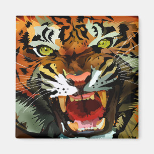 Tiger Roar Magnet