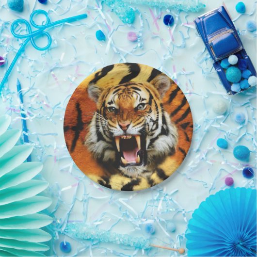 Tiger-Roar Pappteller (Party)