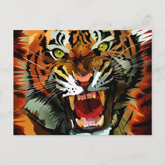 Tiger Roar Postkarte (Vorderseite)