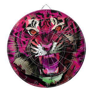 Tiger Roar - Rosa Dartscheibe