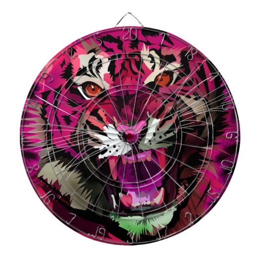 Tiger Roar - Rosa Dartscheibe (vorne)