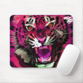 Tiger Roar - Rosa Mousepad (Mit Mouse)