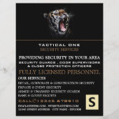 Tiger Roar, Security Personal Advertising Flyer (Vorne)