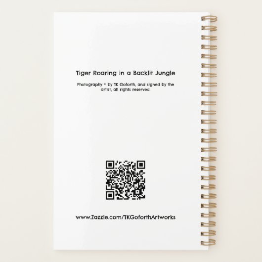 Tiger Roaring in einem Dschungel im Hintergrund Planer (Rückseite)