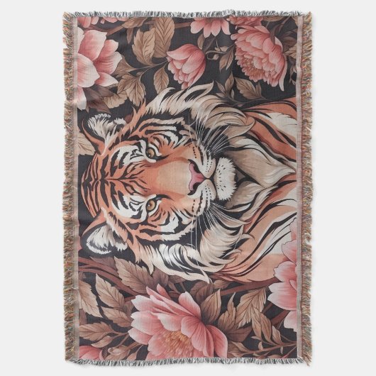 Tiger-Rosa-Blume Decke (Vorderseite Vertikal)