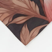 Tiger-Rosa-Blume Fleecedecke (Ecke)