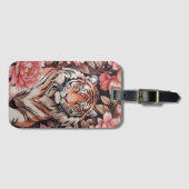 Tiger-Rosa-Blume Gepäckanhänger (Vorderseite (Horizontal))