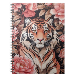 Tiger-Rosa-Blume Notizblock