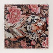 Tiger-Rosa-Blume Puzzle (Horizontal)