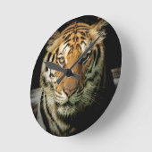 Tiger Runde Wanduhr (Winkel)