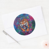 Tiger Runder Aufkleber (Umschlag)