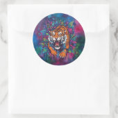 Tiger Runder Aufkleber (Tasche)