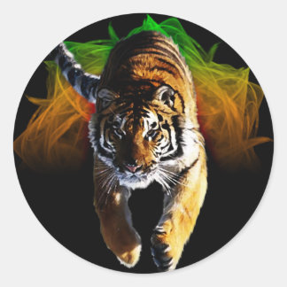 Tiger Runder Aufkleber