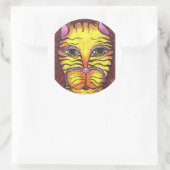 Tiger Runder Aufkleber (Tasche)