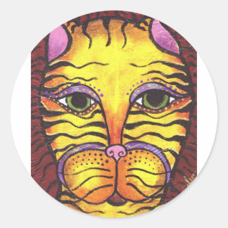 Tiger Runder Aufkleber