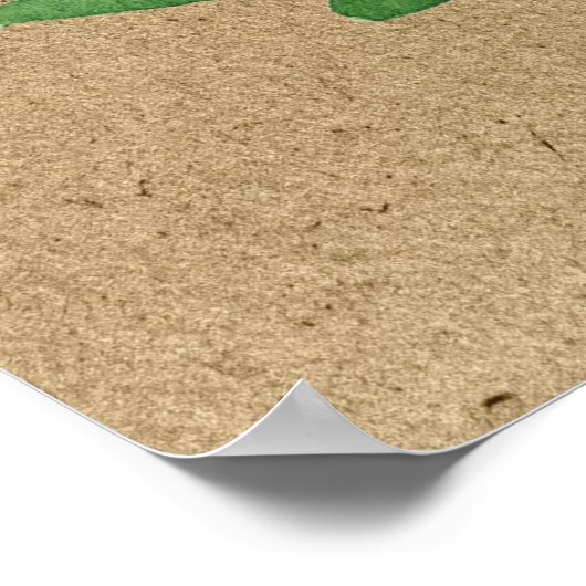 Tiger Safari Rosa Blumendruck Kinderzimmer Poster (Ecke)