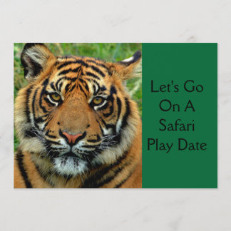 Tiger-Safari-Spiel-Datums-Geburtstags-Party Einladung