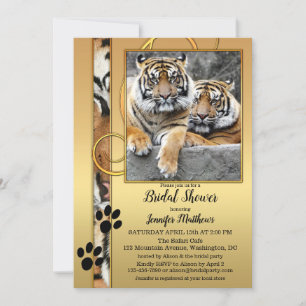 Tiger Safari Zoo Bridal Dusche Einladung