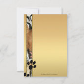 Tiger Safari Zoo Wedding RSVP Card Einladung (Rückseite)