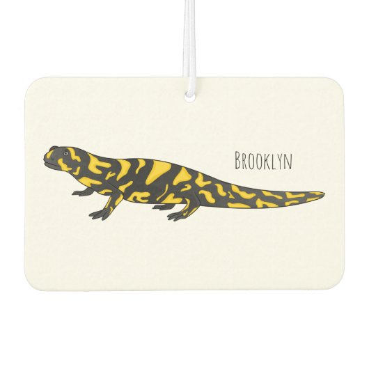 Tiger-Salamander-Cartoon Autolufterfrischer (Vorderseite)