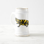 Tiger-Salamander-Cartoon Bierglas (Vorderseite Links)