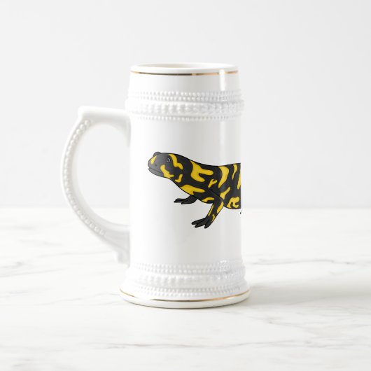 Tiger-Salamander-Cartoon Bierglas (Links)