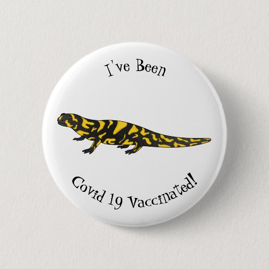 Tiger-Salamander-Cartoon Button (Vorderseite)