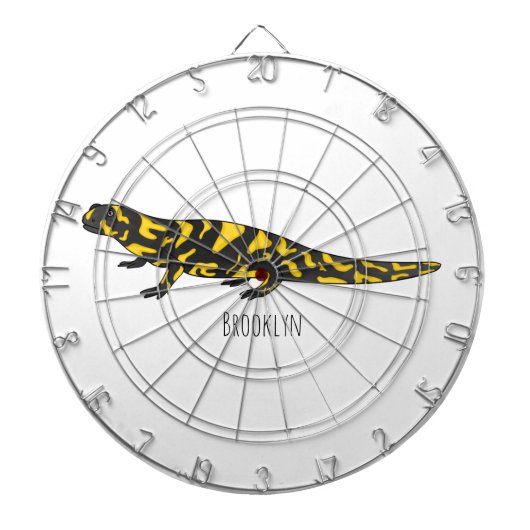 Tiger-Salamander-Cartoon Dartscheibe (vorne)