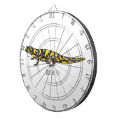 Tiger-Salamander-Cartoon Dartscheibe (Vorderseite rechts)