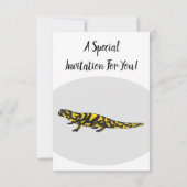 Tiger-Salamander-Cartoon Einladung (Rückseite)