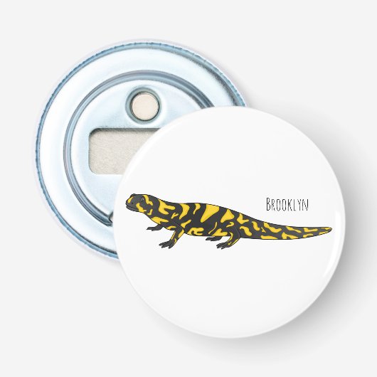 Tiger-Salamander-Cartoon Flaschenöffner (Vorderseite)