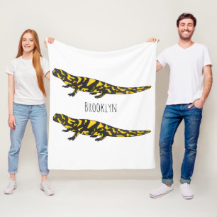 Tiger-Salamander-Cartoon Fleecedecke