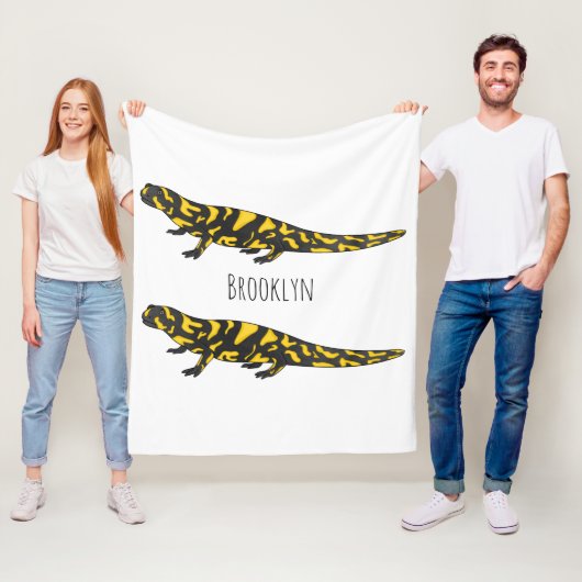 Tiger-Salamander-Cartoon Fleecedecke (Beispiel)