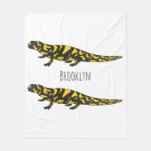 Tiger-Salamander-Cartoon Fleecedecke (Vorderseite)