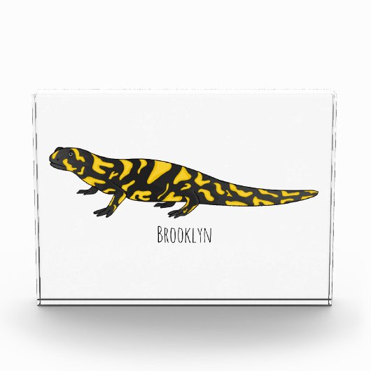 Tiger-Salamander-Cartoon Fotoblock (Vorderseite)