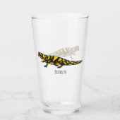 Tiger-Salamander-Cartoon Glas (Vorderseite)