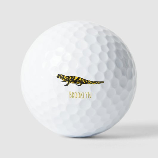 Tiger-Salamander-Cartoon Golfball (Vorderseite)