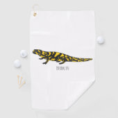 Tiger-Salamander-Cartoon Golfhandtuch (Insitu)