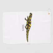 Tiger-Salamander-Cartoon Golfhandtuch (Horizontal)