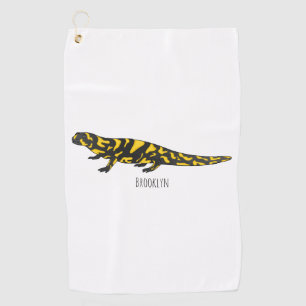 Tiger-Salamander-Cartoon Golfhandtuch