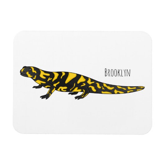 Tiger salamander cartoon illustration magnet (Horizontal)