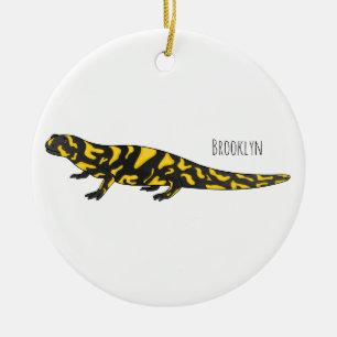 Tiger-Salamander-Cartoon Keramik Ornament