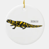 Tiger-Salamander-Cartoon Keramik Ornament (Hinten)