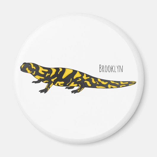 Tiger-Salamander-Cartoon Magnet (Vorne)