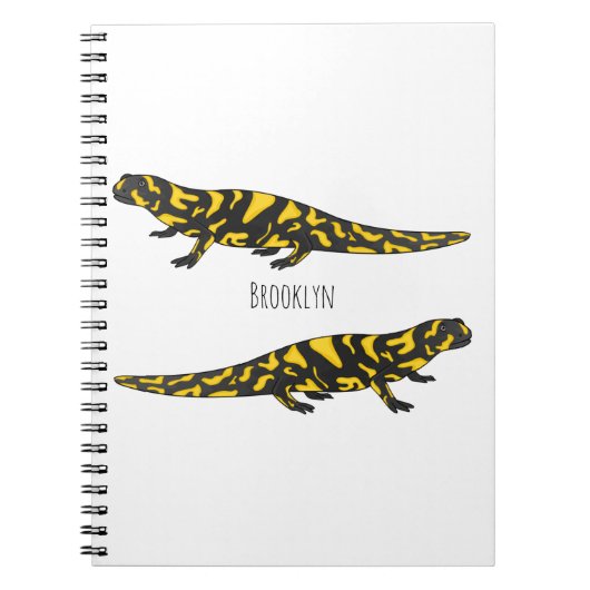 Tiger-Salamander-Cartoon Notizblock (Vorderseite)
